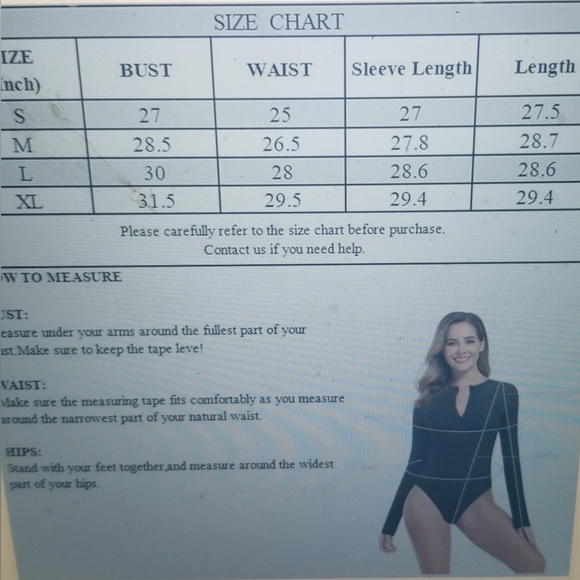 NWT LONG SLEEVE RASH GUARD UV PROTECTION ZIP FRONT BUILT IN BRA - Picture 6 of 8